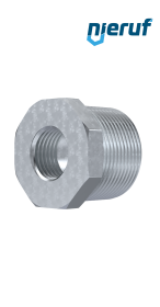 Tempergussfitting Reduzierstück Nr. 241, 1" x 1/2" Zoll verzinkt