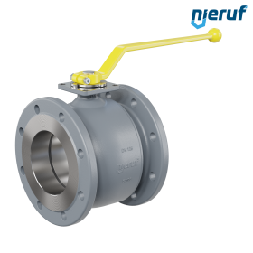 robinet à boisseau sphérique à brides DN125 FK01 fonte à graphite sphéroïdal GJS 400-18 sphère en acier inoxydable 1.4301 DVGW gaz
