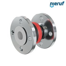 Rubber expansion joint PTFE lining DN40 type KP04 steel flanges EPDM