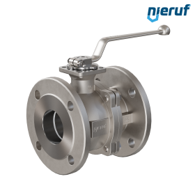 robinet à boisseau sphérique à brides pour vapeur d'eau DN65 FK05 acier inoxydable 1.4408