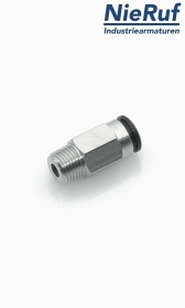 Ευθεία βιδωτή σύνδεση EF01 Ορείχαλκος FKM R1/8" D4mm