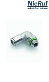 Σύνδεση γωνίας EF07 ορείχαλκος FKM G1/4" D10mm