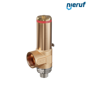 Kriogeniczny zawór bezpieczeństwa bez podnoszenia DN15 1/2" GZ x 1" GW SV18, stal nierdzewna & brąz PTFE