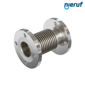 Axial expansion joint DN65 type KP05 stainless steel fixed flanges and stainless steel bellows