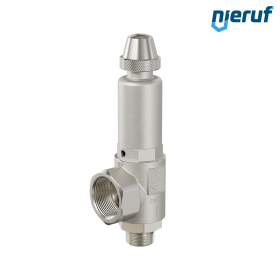 Zawór bezpieczeństwa 1" GZ  x 1 1/2" GW SV09 neutralne media gazowe, Stal nierdzewna PTFE, obrotowy mechanizm podnoszący