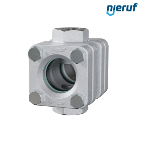 Schauglas G 3/4" Zoll Stahlguss 1.0619 40 bar Innengewinde BSP Borosilikatglas Standard-Version