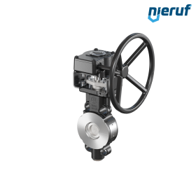 vanne papillon double excentration AK11 DN 50 PN10-40 ANSI150-300 engrenage