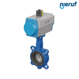 Butterfly valve DN 65 AK01 FPM pneumatic actuator single acting normally closed