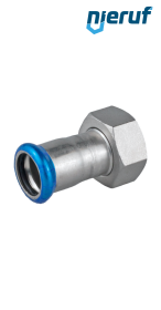 Raccordo femmina F a pressare DN25 - 28,0 mm filettatura interna 1" pollice acciaio inox