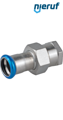 Unión recta Pressfitting H DN25 - 28,0 mm rosca hembra 1" pulgada acero inoxidable