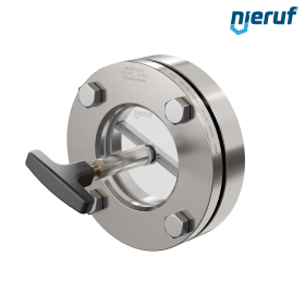 Behälter-Schauglas mit PTFE-Scheibenwischer DN50 BS01 Edelstahl 1.4571 PTFE Borosilikatglas 2,5bar