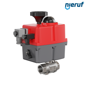 robinet à boisseau sphérique avec actionneur électrique DN20 - 3/4" pouce acier inoxydable 24V EK02 DVGW W