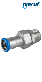 raccord droit à visser à sertir F DN20 - 22,0 mm mâle 3/4" pouce acier inoxydable