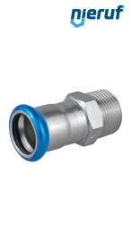 Racor de transición macho Pressfitting H DN100 - 108,0 mm rosca macho 4" pulgadas Acero inoxidable