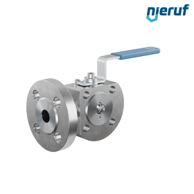 robinet de commutation à boisseau sphérique 3/2 voies DN15 FK07 C22 acier galvanisé 1.040 sphère en acier inoxydable 1.4404