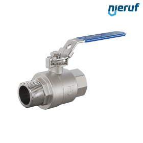 robinet à boisseau sphérique à brides en acier inoxydable DN25 - 1" pouce femelle/externe GK19