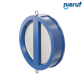 dual plate check valve DN600 DR02 ANSI 150 GGG40 epoxyd plated blue 180µm NBR