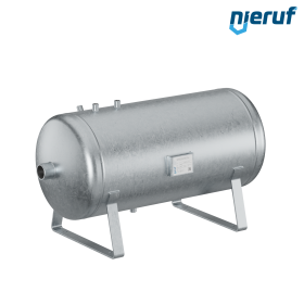 High pressure vessel horizontal BE02 150 liter, 0-31 bar, steel galvanized