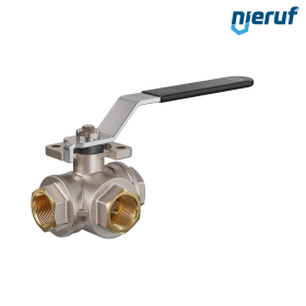3  way brass ball valve DN20 - 3/4" inch GK08 full port design with L drilling