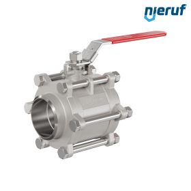 robinet à boisseau sphérique en acier inoxydable 3 pièces DN100 - 4" pouce avec avec extrémités à souder
