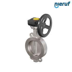 Butterfly-valve-stainless-steel DN 150 PN16 AK08 metall gearbox