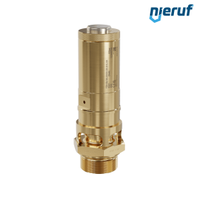 valvola di sicurezza 1 1/2" M SV01 per aria compressa PTFE ottone taratura di pressione 0,2 - 16,0 bar