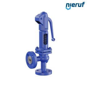 Flansch-Sicherheitsventil DN15/DN15 SF0202, Stahlguss FPM, mit Hebel