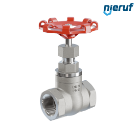Vanne d’arrêt à opercule taraudée en acier inoxydable AS08 DN20 - 3/4" pouces PN16 PTFE