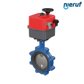 Butterfly valve DN 150 Lug type electric actuator 24-240V FPM
