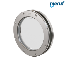 Behälter-Schauglas DN150 BS04 Edelstahl 1.4571 PTFE Borosilikatglas 0,0 bar