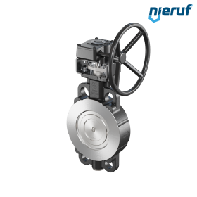 vanne papillon double excentration AK11 DN 125 PN10-40 ANSI150-300 engrenage