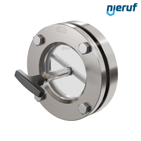 Behälter-Schauglas mit PTFE-Scheibenwischer DN80 BS01 Edelstahl 1.4571 PTFE Borosilikatglas 2,5bar
