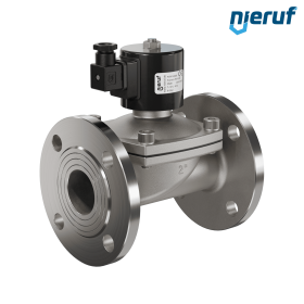 Electroválvula de vacío con bridas DN50 acero inoxidable FV01 NBR 230V 50Hz