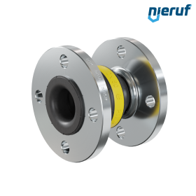Rubber expansion joint vacuum support ring DN50 type KP04 steel flanges NBR