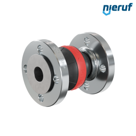 Rubber expansion joint guide pipe DN25 type KP04 steel flanges EPDM