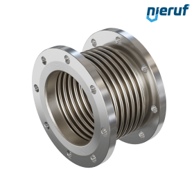 Axial expansion joint DN200 type KP05 stainless steel fixed flanges and stainless steel bellows