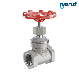 Vanne d’arrêt à opercule taraudée en acier inoxydable AS08 DN25 - 1" pouce PN16 PTFE