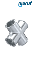 Cruz n.º 180 de fundición maleable, DN20 - 3/4", galvanizada