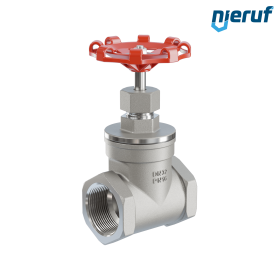 Vanne d’arrêt à opercule taraudée en acier inoxydable AS08 DN32 - 1 1/4" pouces PN16 PTFE