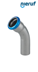 Elbow 45° Pressfitting F x M DN80 - 88,9 mm stainless steel
