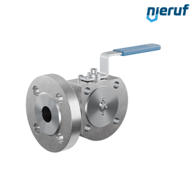 robinet de commutation à boisseau sphérique 3/2 voies DN20 FK07 C22 acier galvanisé 1.040 sphère en acier inoxydable 1.4404