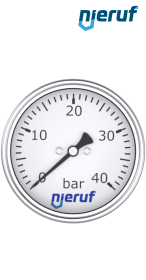 Manometer G 1/2" axial 100 mm Edelstahl MM07 0 - 10,0 bar ohne Füllung, trocken