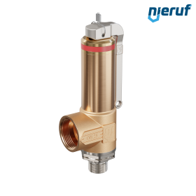 Kriogeniczny zawór bezpieczeństwa Dźwignia DN10 1/2" GZ x 1" GW SV18, stal nierdzewna & brąz PTFE