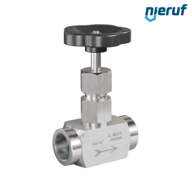 Hochdruck-Nadelventil  3/4" Zoll NV01 Edelstahl 1.4571