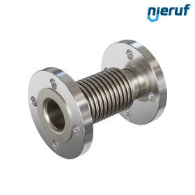 Axial expansion joint DN50 type KP05 stainless steel flared flanges and stainless steel bellows