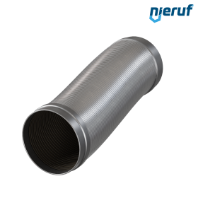 Ανοξείδωτος κυματοειδής σωλήνας ES01 DN200 - 219.1 mm με διπλή πλέξη και συγκολλημένα άκρα μήκος 500 mm