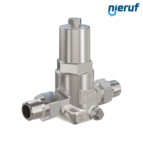 Reduktor ciśnienia gwint zewnętrzny 3/4" cala DM19 stal nierdzewna EPDM FDA 0.5 - 9.0 bar