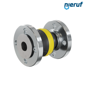 Rubber expansion joint guide pipe DN25 type KP04 steel flanges NBR