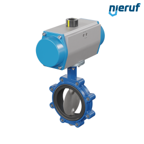 Butterfly valve DN 150 AK02 EPDM high temperature & FDA pneumatic actuator single acting normally open