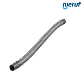 Ανοξείδωτος κυματοειδής σωλήνας ES01 DN25 - 33.7 mm με διπλή πλέξη και συγκολλημένα άκρα μήκος 1000 mm